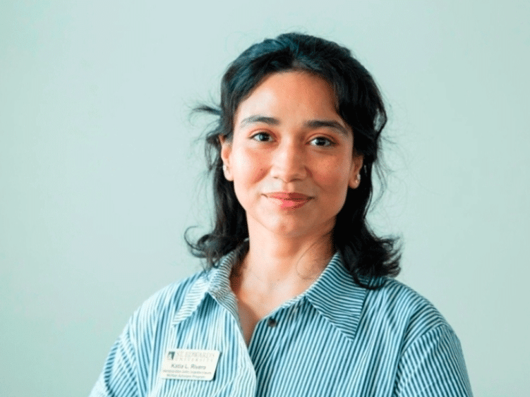 Katia Rivera '26 poses for a headshot at St. Edward's University.