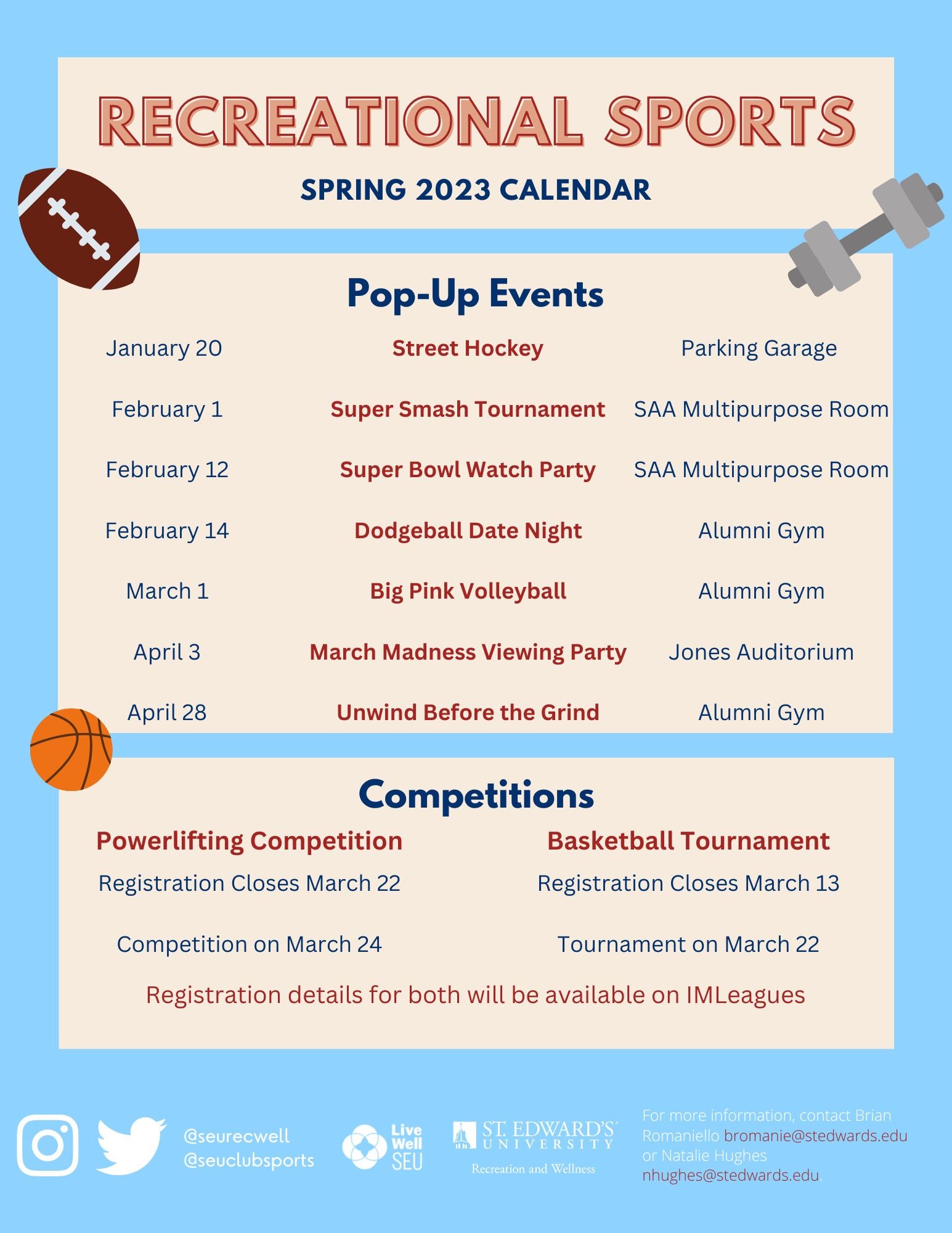 Recreational & Intramural Sports | St. Edward's University in Austin, Texas