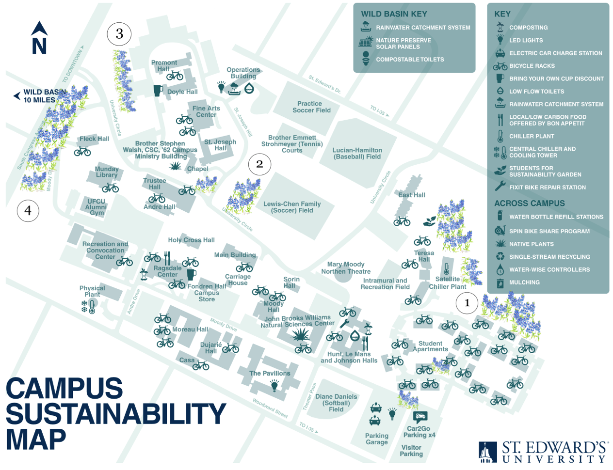 st edwards campus map Where To Find Bluebonnets On Campus And How To Grow Your Own st edwards campus map