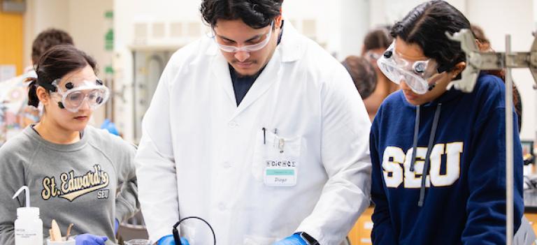 Students Experimenting