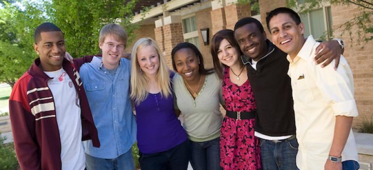 Group of students on campus