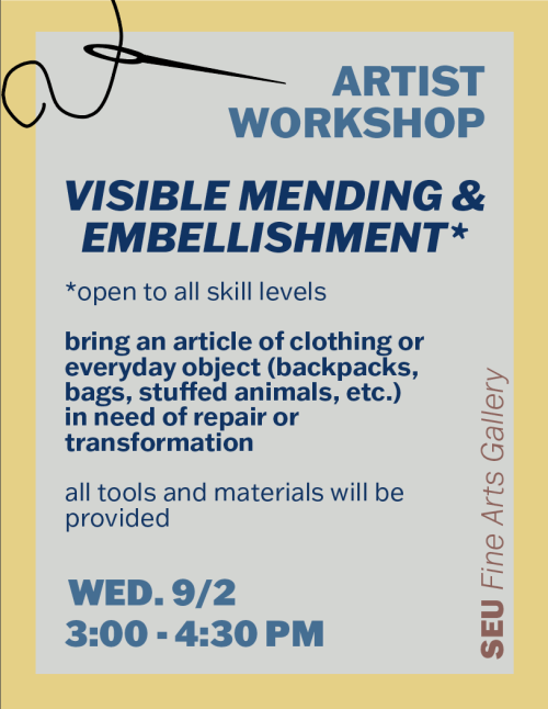 Flyer advertising Visible mending workshop