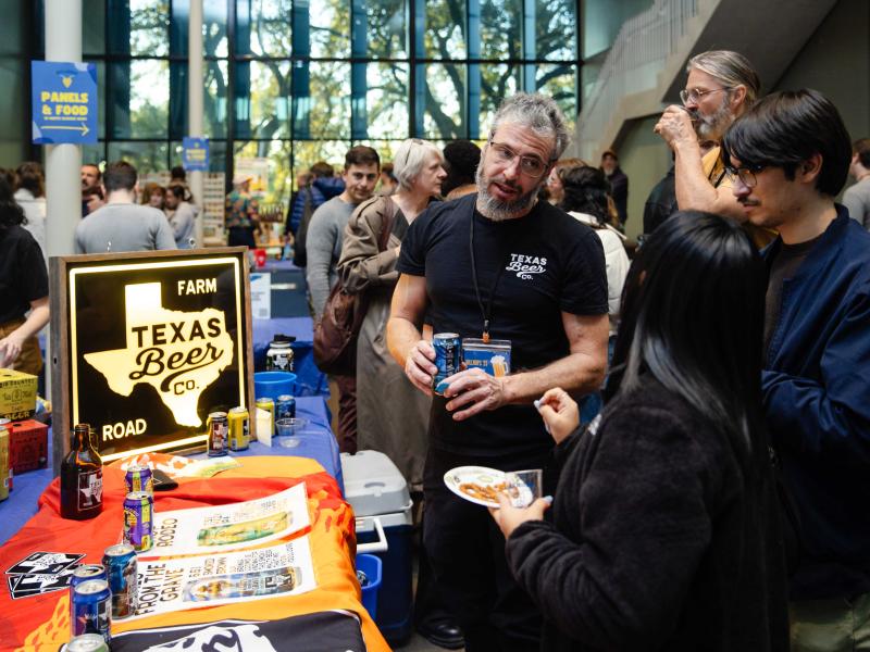Texas brewers at the Munday Library showcasing their craft beer during Hillhops
