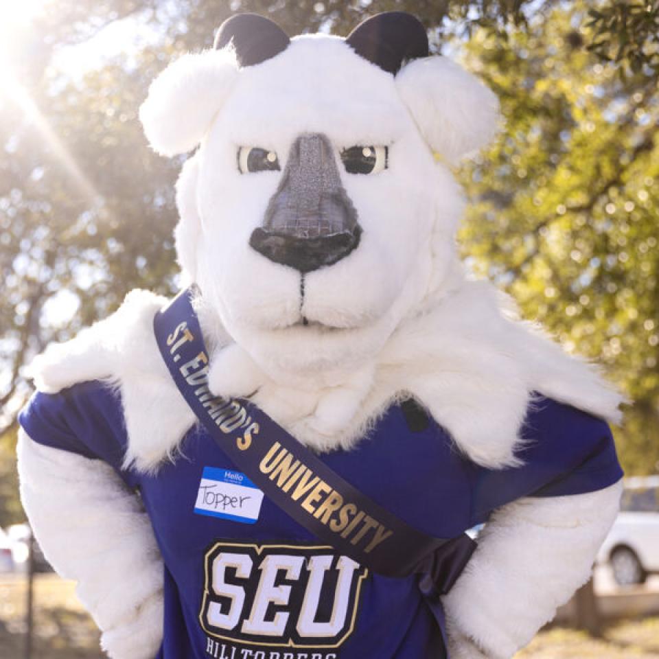 St. Edward's mascot Topper