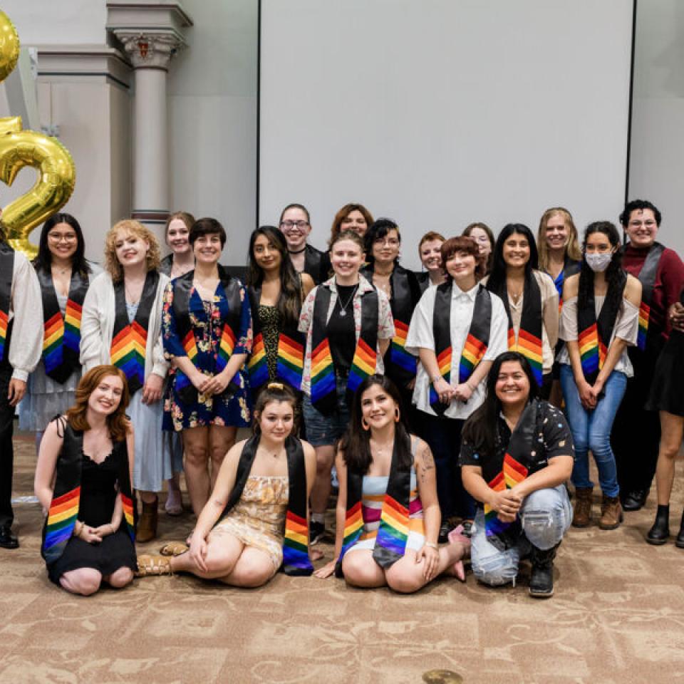group photo of lavender graduates