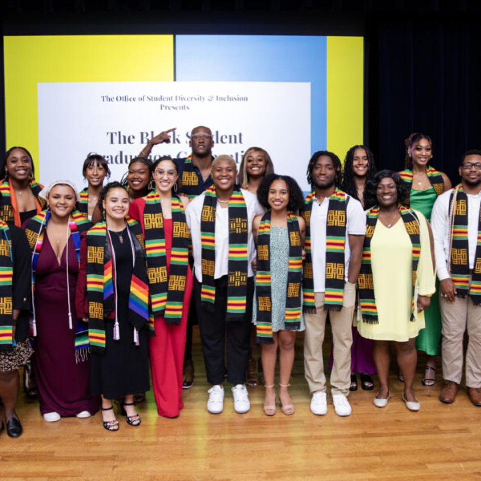 group photo of students at black student