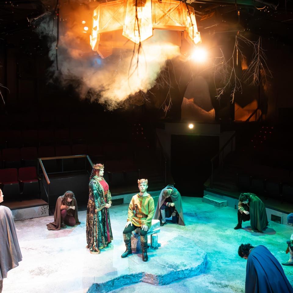 Actors in Macbeth. Crowning of Macbeth. 