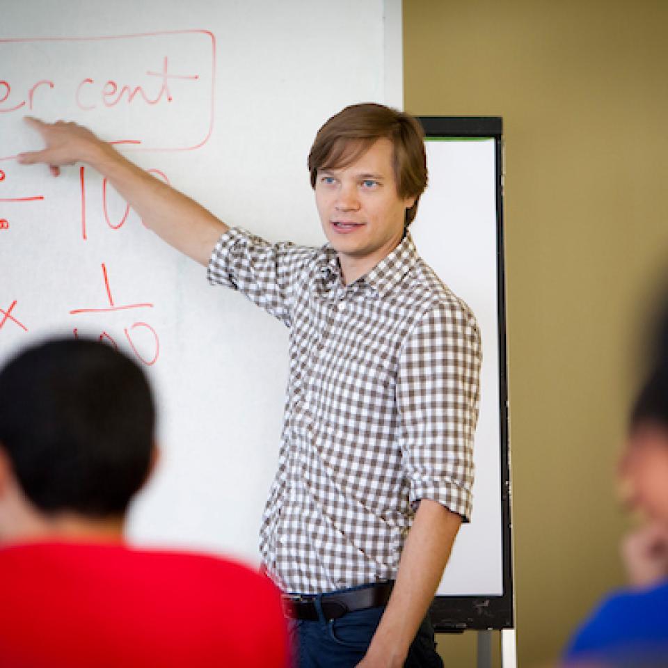 Student at the White Board