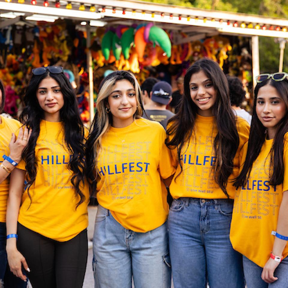 Female students at Hilltop Fest