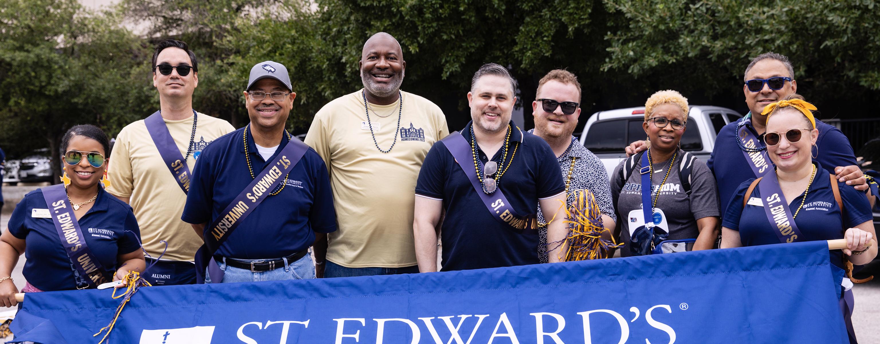 Alumni Association walking during the parade