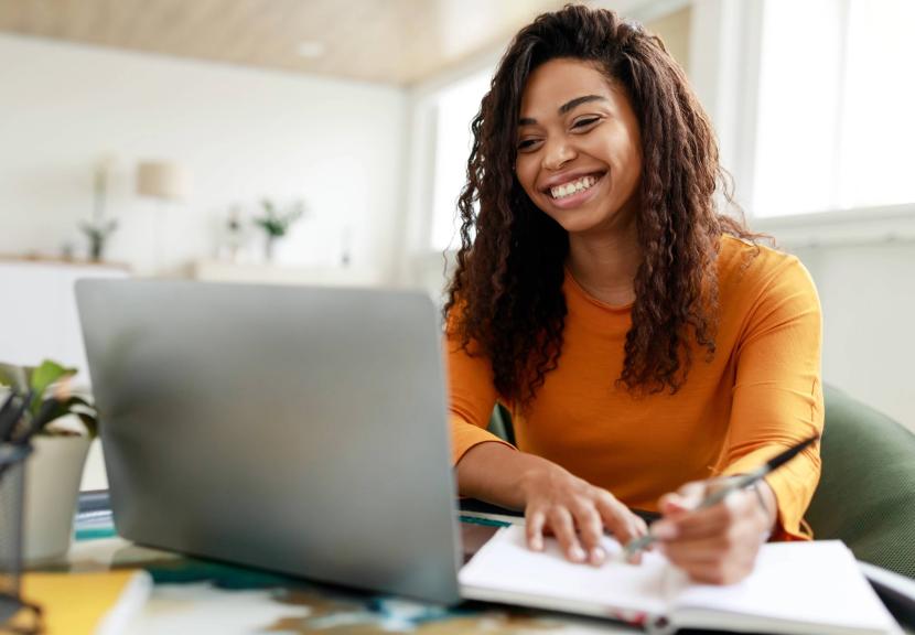 Woman at computer