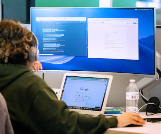 Female student at computer
