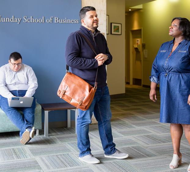 Students at the Bill Munday School of Business