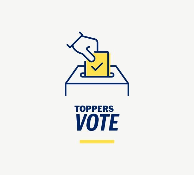 Toppers Vote logo graphic