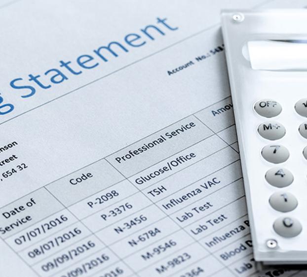 Billing Statemen and Calculator use in medical billing and coding