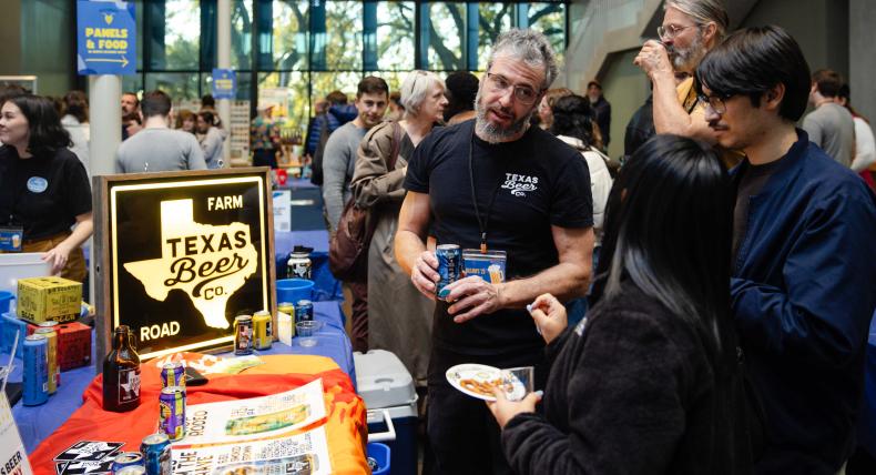 Texas brewers at the Munday Library showcasing their craft beer during Hillhops