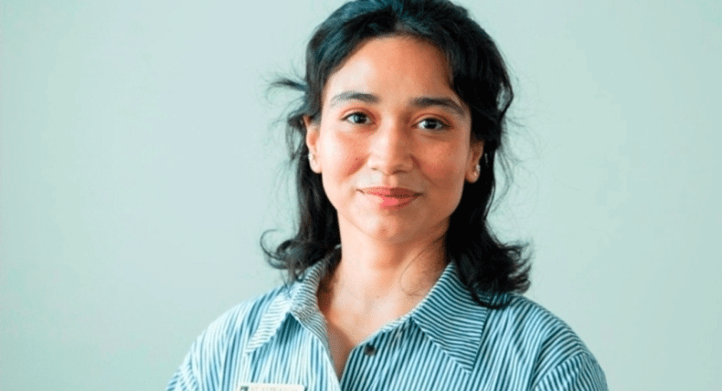 Katia Rivera '26 poses for a headshot at St. Edward's University.