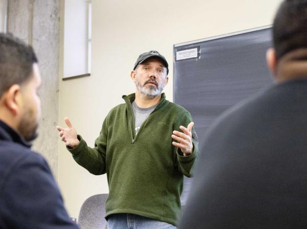 Grad Professor teaching a class