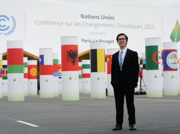 Chris Jackson at the 2015 Paris Climate Conference.