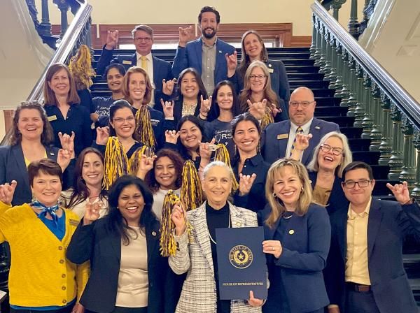 Texas lawmakers join President Montserrat Fuentes and university leadership for Nurses Day at the Texas State Capitol.
