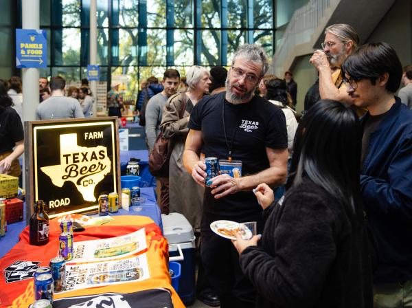 Texas brewers at the Munday Library showcasing their craft beer during Hillhops