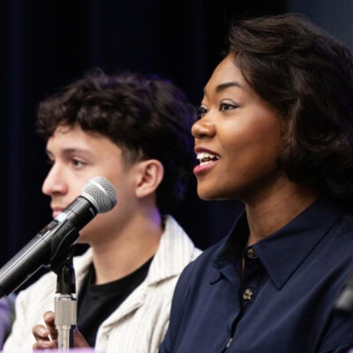 Michaela Monroe at mic