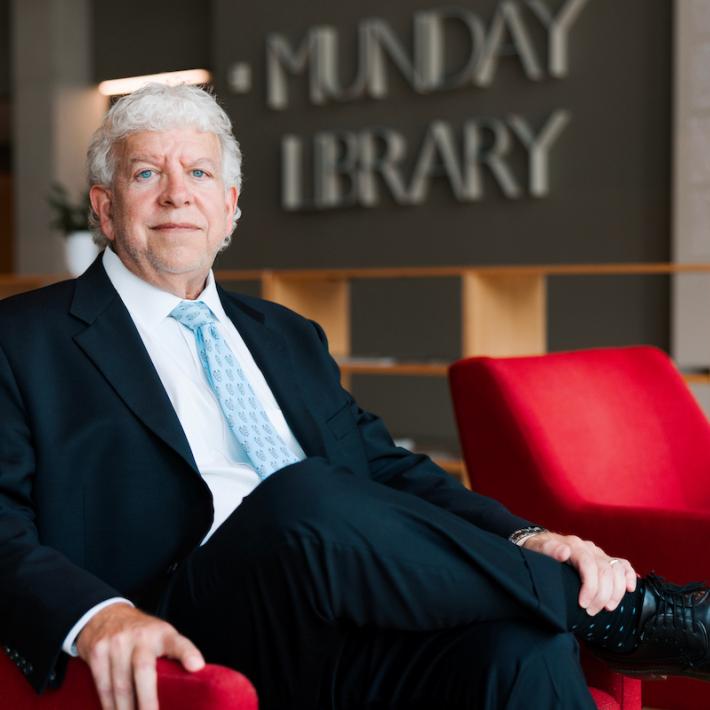 Interim President Matthew Shank Sitting Portrait