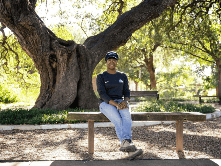 Janiece Jefferson poses by Sorin Oak