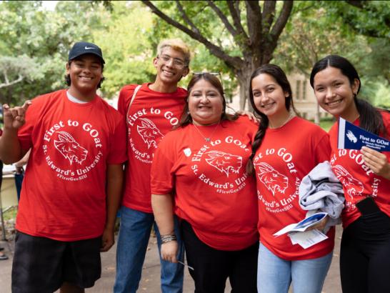 Students celebrating first gen week