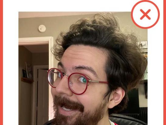 Tilted head in image