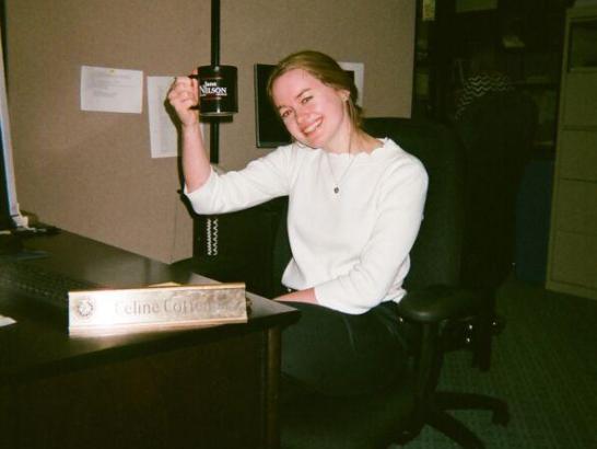 Student Celine Cottenoir at the US Capitol