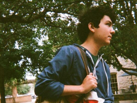 Student Alex Castillon on campus