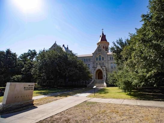 Scenic photo of main building at st Edwards 