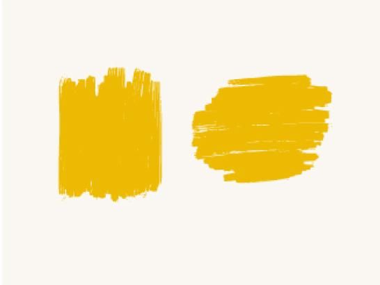 Visual example of a highlight area graphic element in a gold color