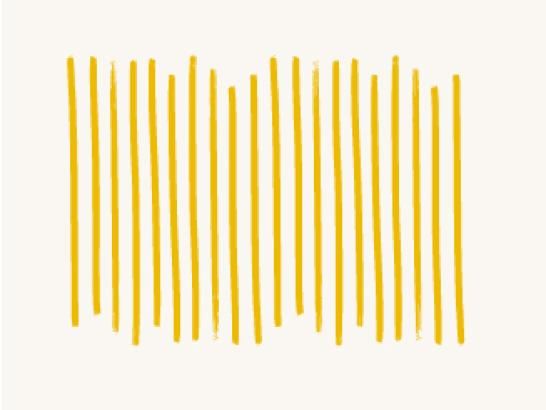A visual showing highlighter lines in a horizontal pattern in a gold color