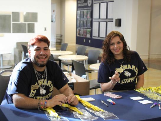 Students checking in the upcoming CAMP class