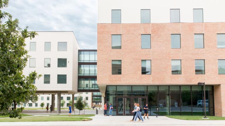 A view of the outside of the St. André Apartments