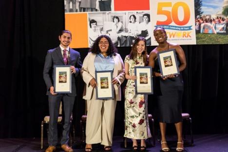 four students selected nationally for the Social Poet: Emerging Justice-Seeker Award