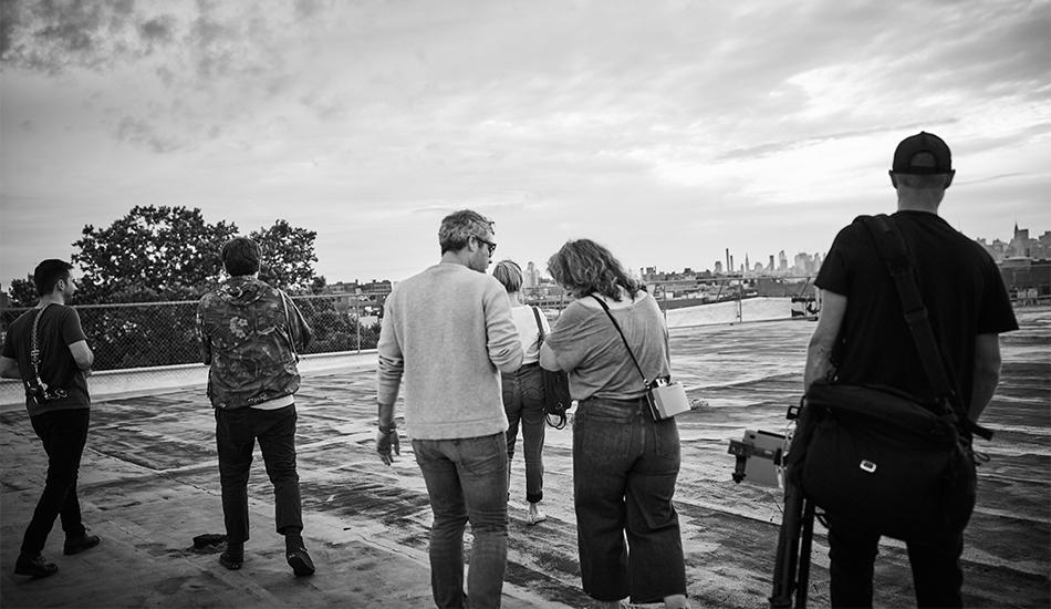 nyc alumni walking away in group photo