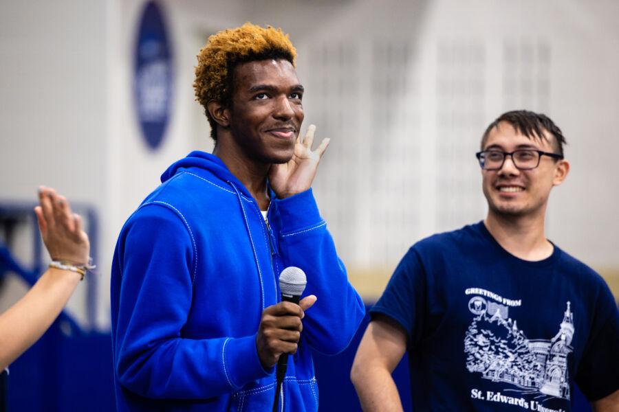 Students participate in activities at the Playfair event during Anchors Weekend.