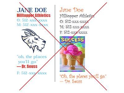 email signature violation example