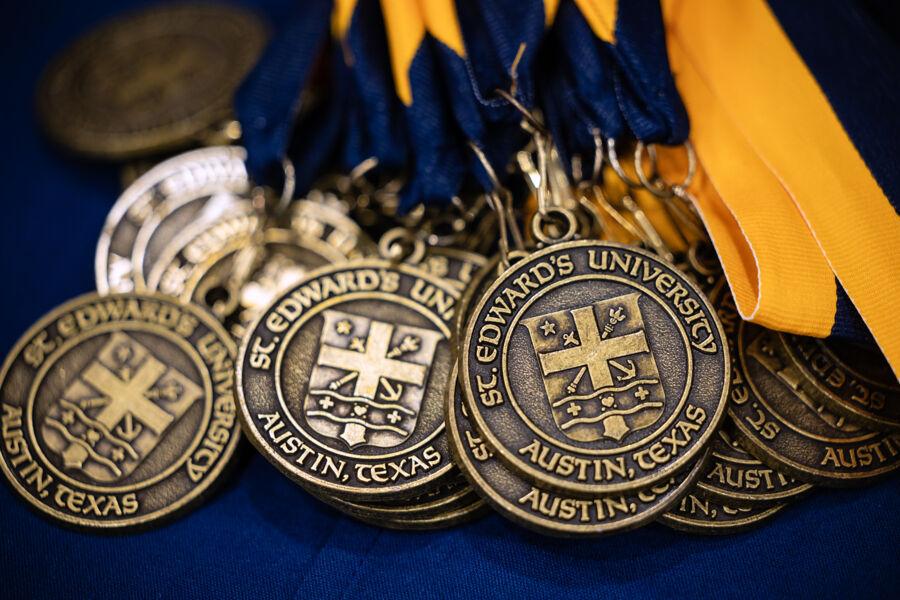 Medallions that students receive at the Medallion Ceremony.