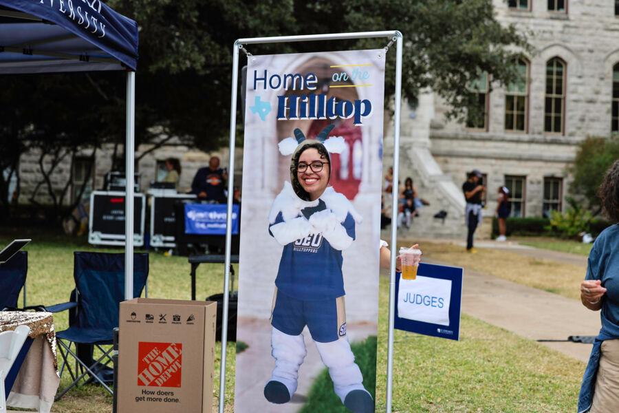 Student poses for a photo during Homecoming 2024.