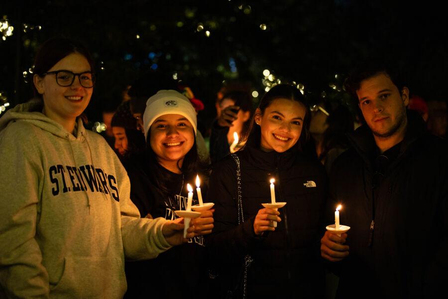 Students celebrating the Festival of Lights.