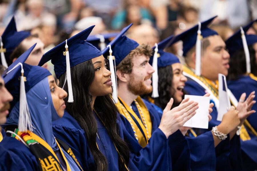 Graduating seniors at May 2025 Commencement.