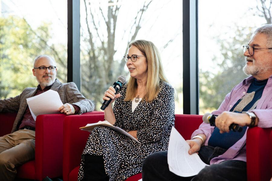 Kelley Coblent Bautch speaking at panel