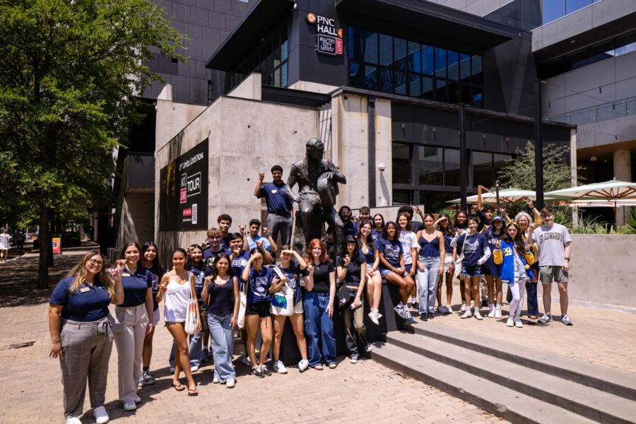 Group photo in front of ACL Live after the tour was complete