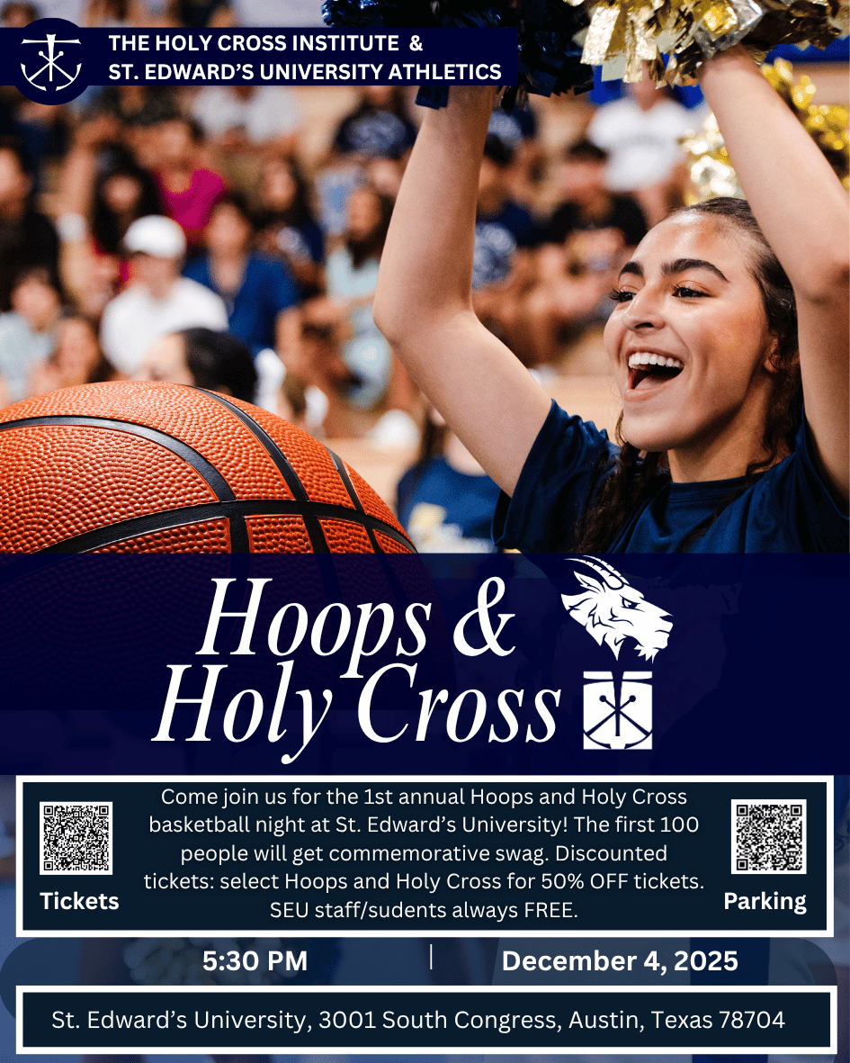 Hoops and Holy Cross Basket Ball Night Flyer