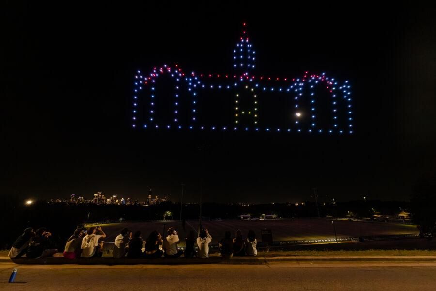 Drone show of Main Building.