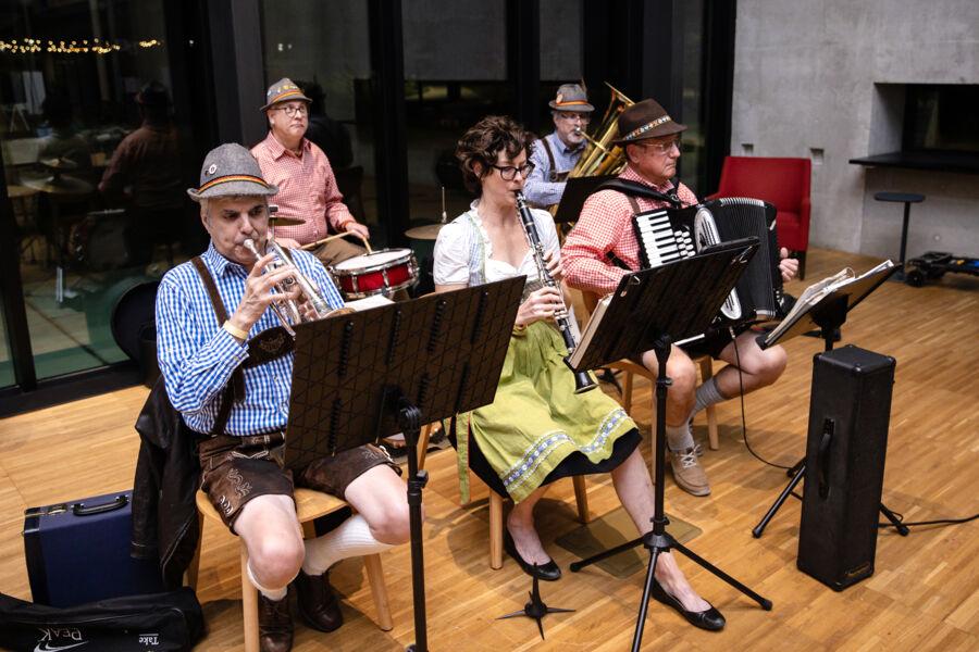 The Austin Polka Band perform at Munday Library